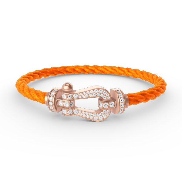 [Royal&Vicky]FORCE LARGE HORSESHOE FULL DIAMOND BRACELET ROSE GOLD