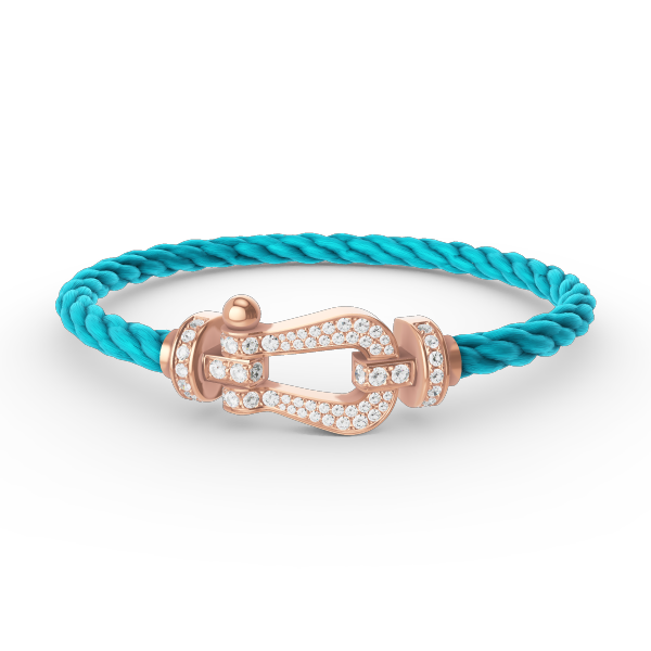 [Royal&Vicky]FORCE LARGE HORSESHOE FULL DIAMOND BRACELET ROSE GOLD