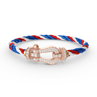 [Vicky]FORCE LARGE HORSESHOE FULL DIAMOND BRACELET ROSE GOLD
