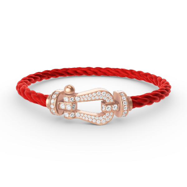 [Royal&Vicky]FORCE LARGE HORSESHOE FULL DIAMOND BRACELET ROSE GOLD