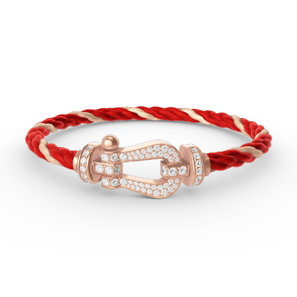 [Royal&Vicky]FORCE LARGE HORSESHOE FULL DIAMOND BRACELET ROSE GOLD