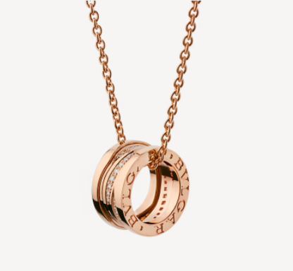[Vicky]ZERO 1 PINK GOLD DIAMOND NECKLACE