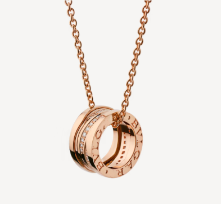 [Vicky]ZERO 1 PINK GOLD DIAMOND NECKLACE