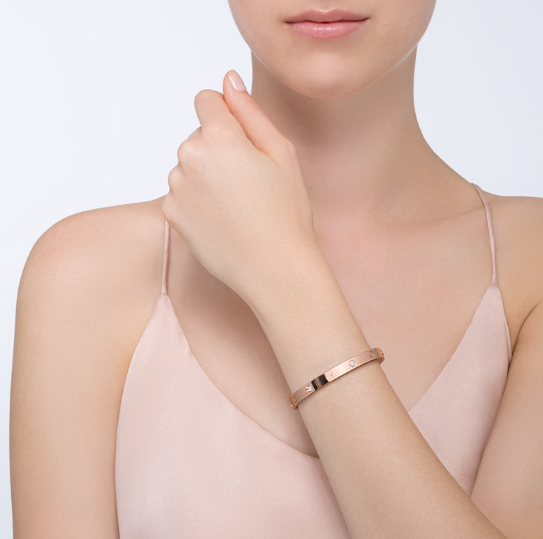 [Vicky] LIEBESARMBAND 6,1 MM 4 DIAMANTEN 