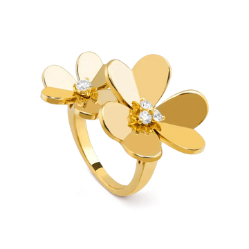 [Royal&Vicky]CLOVER COMOS GOLD DIAMOND RING