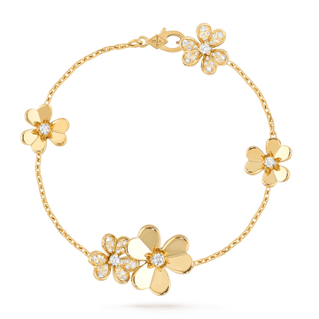 [Royal&Vicky]FRIVOLE GOLD 5 FLOWERS BRACELET