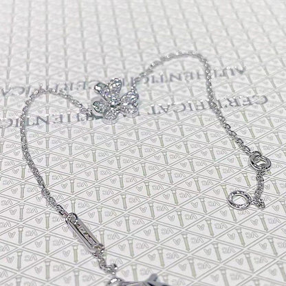 [Vicky]FRIVOLE SILVER FLOWER DIAMOND BRACELET