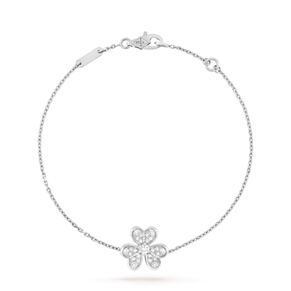 [Vicky]FRIVOLE SILVER FLOWER DIAMOND BRACELET