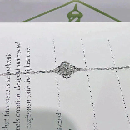 [Vicky]CLOVER  SINGLE FLOWER BRACELET SILVER