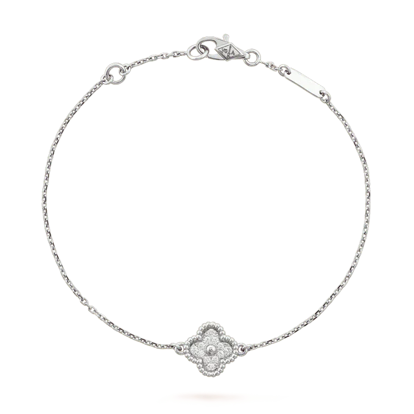 [Vicky]CLOVER  SINGLE FLOWER BRACELET SILVER
