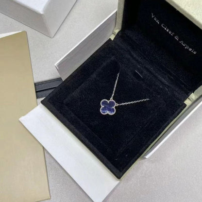 [Vicky]CLOVER 15MM PIETERSIT HALSKETTE SILBER