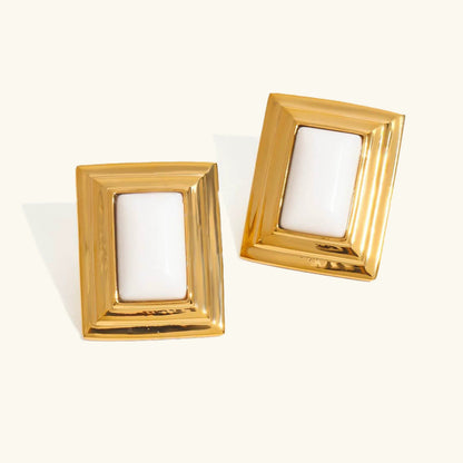 [Royal Vicky]Sybil Gold Enamel Earrings