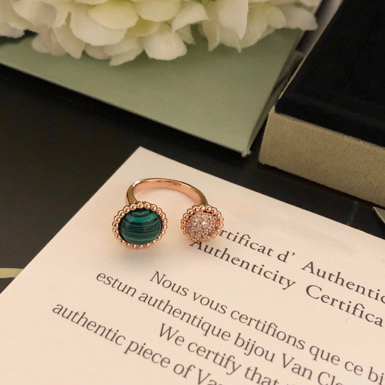 [Vicky]PERLEE COULEURS DIAMOND ROSE GOLD BETWEEN THE FINGER RING