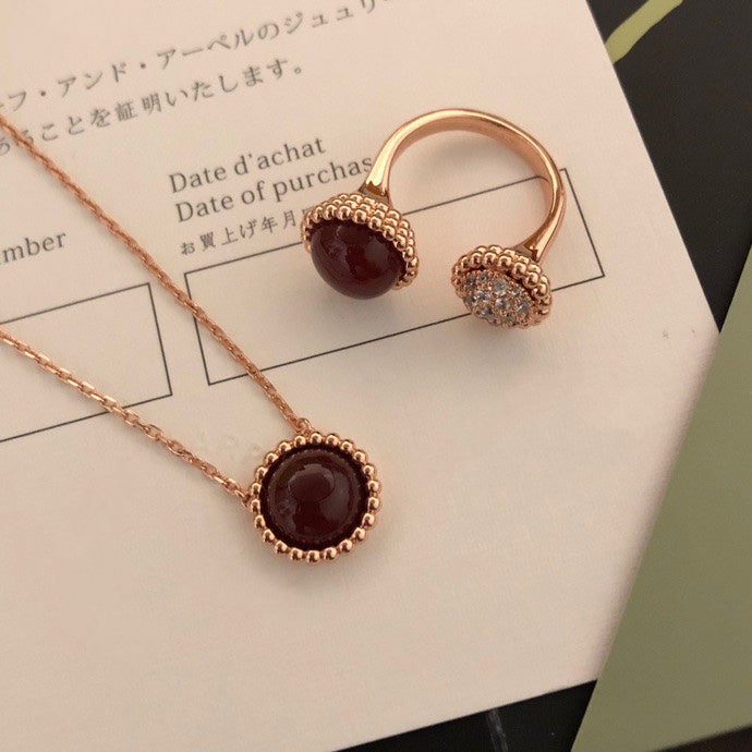 [Vicky]PERLEE COULEURS DIAMOND ROSE GOLD BETWEEN THE FINGER RING