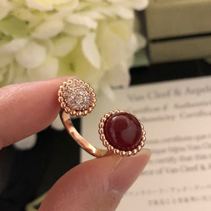 [Vicky]PERLEE COULEURS DIAMOND ROSE GOLD BETWEEN THE FINGER RING