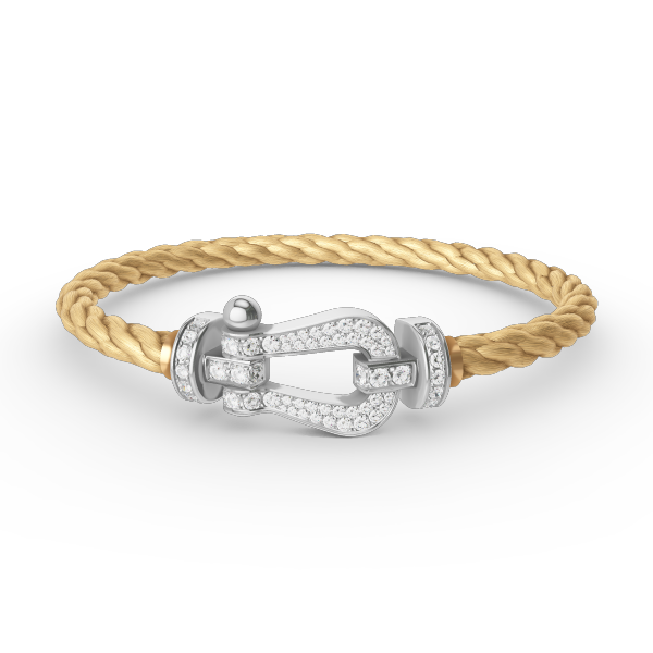[Royal&Vicky]FORCE LARGE HORSESHOE FULL DIAMOND BRACELET SILVER