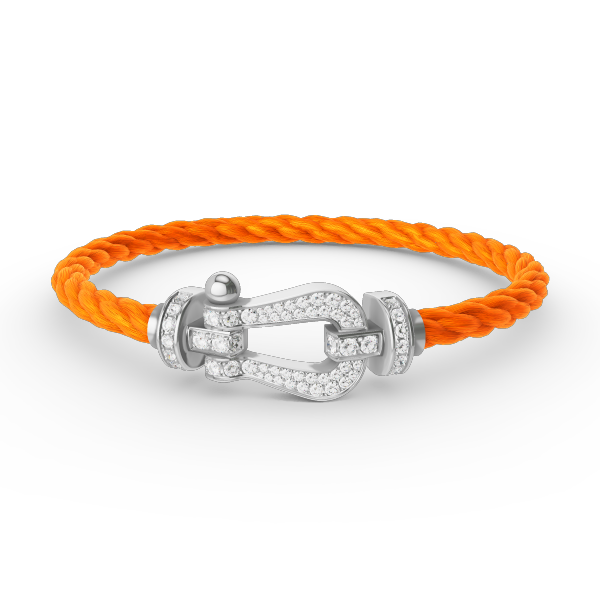 [Royal&Vicky]FORCE LARGE HORSESHOE FULL DIAMOND BRACELET SILVER