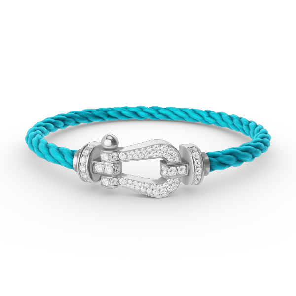 [Royal&Vicky]FORCE LARGE HORSESHOE FULL DIAMOND BRACELET SILVER