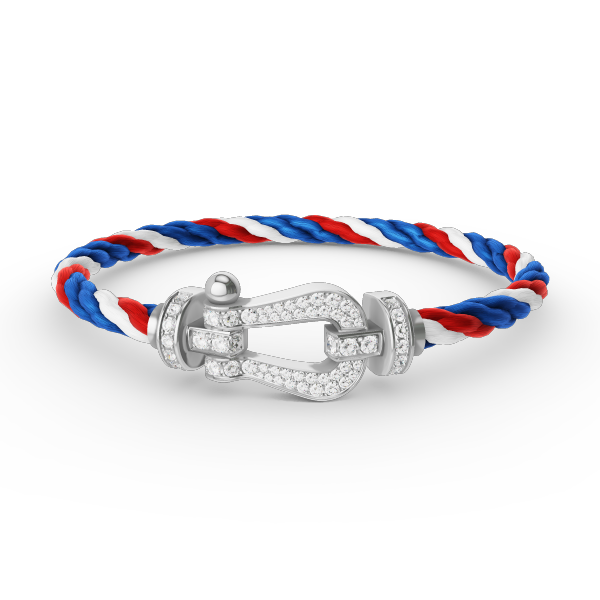 [Royal&Vicky]FORCE LARGE HORSESHOE FULL DIAMOND BRACELET SILVER