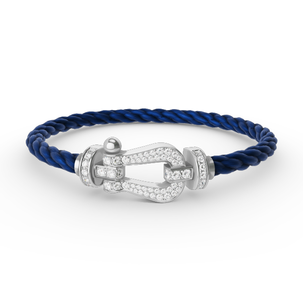 [Royal&Vicky]FORCE LARGE HORSESHOE FULL DIAMOND BRACELET SILVER