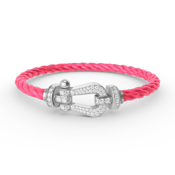 [Royal&Vicky]FORCE LARGE HORSESHOE FULL DIAMOND BRACELET SILVER