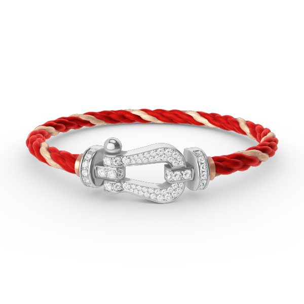 [Royal&Vicky]FORCE LARGE HORSESHOE FULL DIAMOND BRACELET SILVER