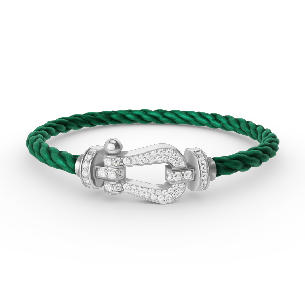 [Royal&Vicky]FORCE LARGE HORSESHOE FULL DIAMOND BRACELET SILVER