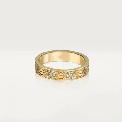 [Vicky] Liebesring 3,6 mm Diamanten gepflastert