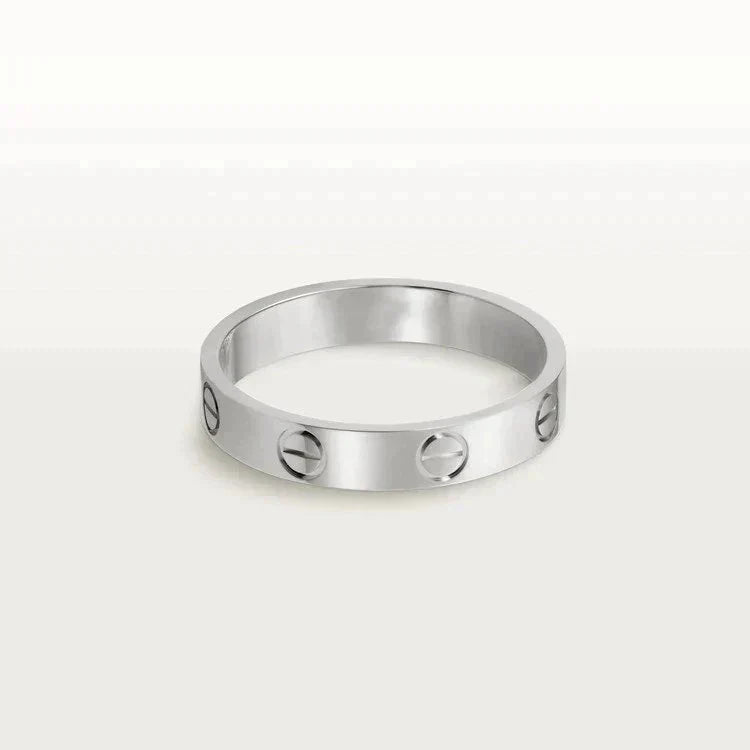 [Vicky]Liebesring 4mm 1 Diamant Silber