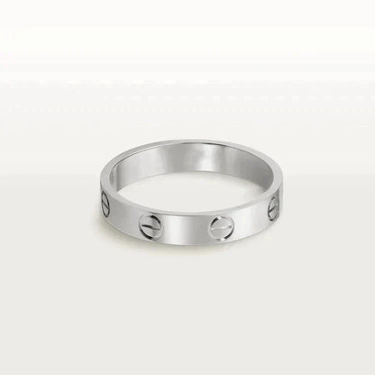 [Vicky]Liebesring 4mm 1 Diamant Silber